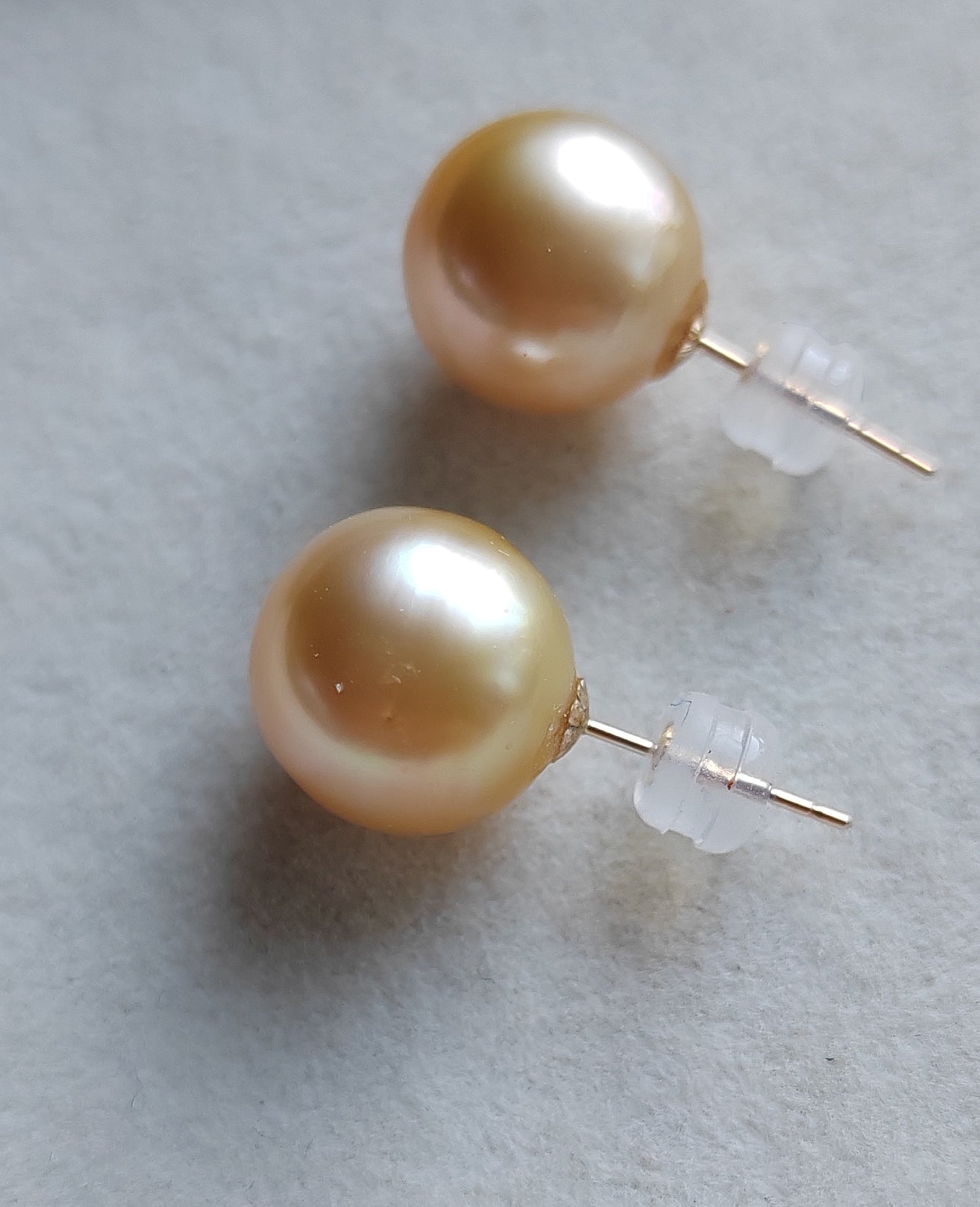 14k gold essential earrings genuine golden south sea pearls 10.5mm