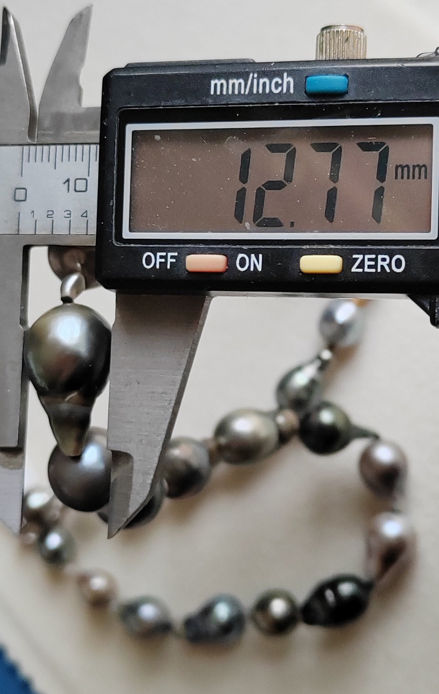 8.3-12.7mm Genuine tahitian south sea pearl baroque necklace
