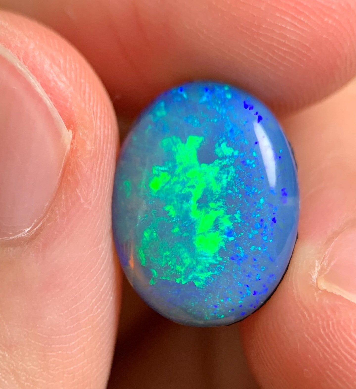 'Belle oasis' 4.77ct Natural Solid Australian Crystal opal 15.8x12x4mm