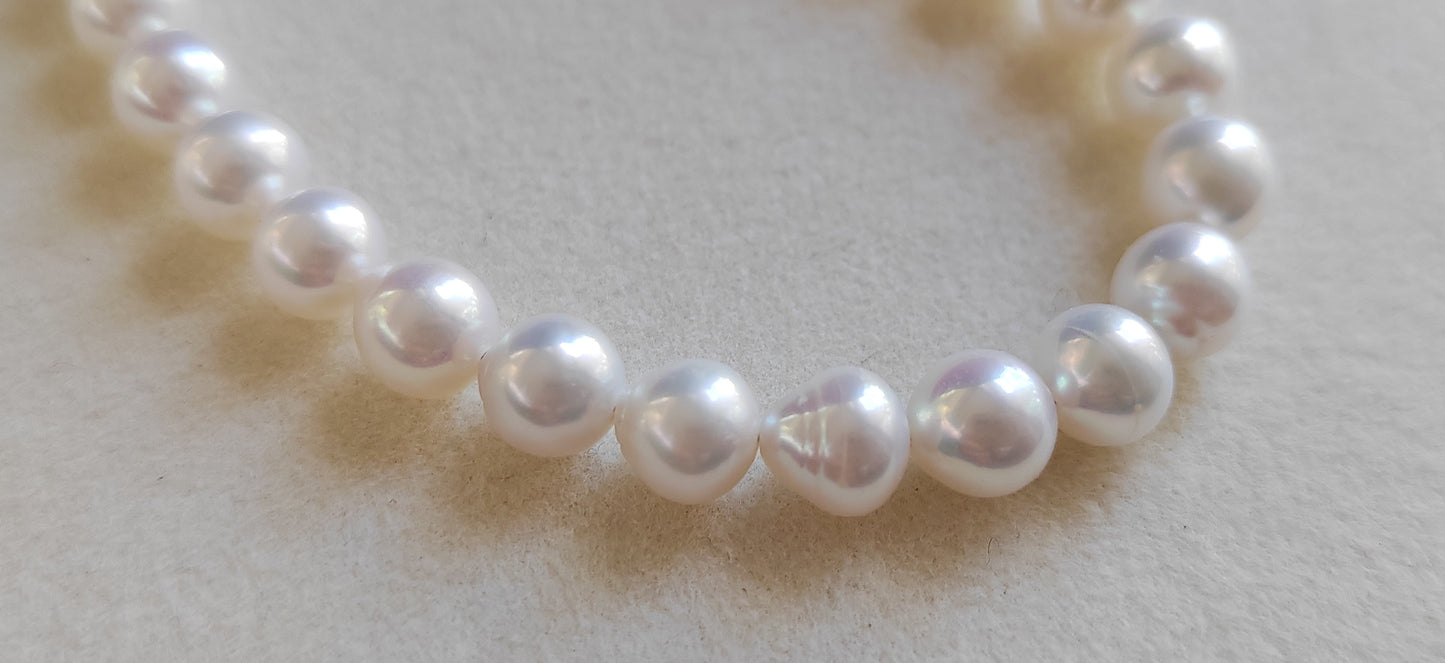5.5-6.3mm Genuine freshwater pearls classic necklace