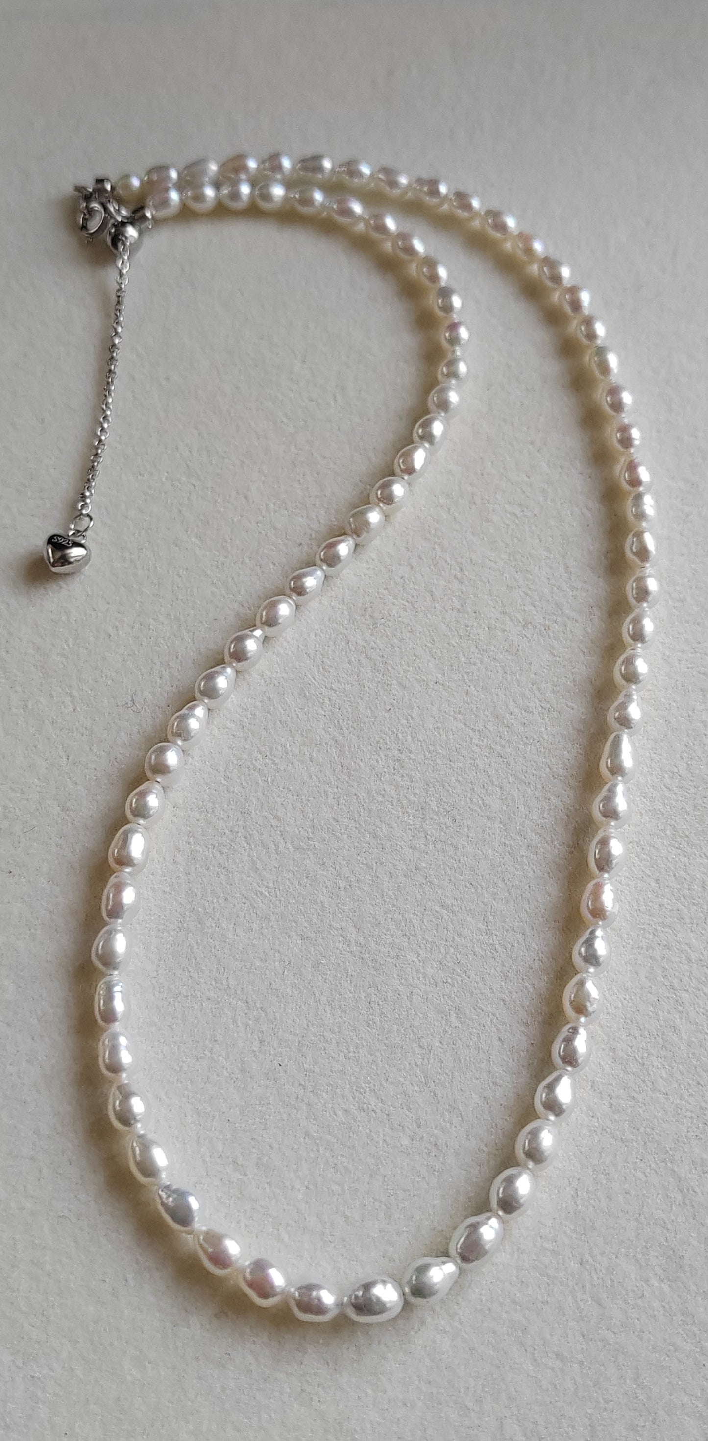 4-4.5mm Genuine freshwater keshi pearls classic necklace