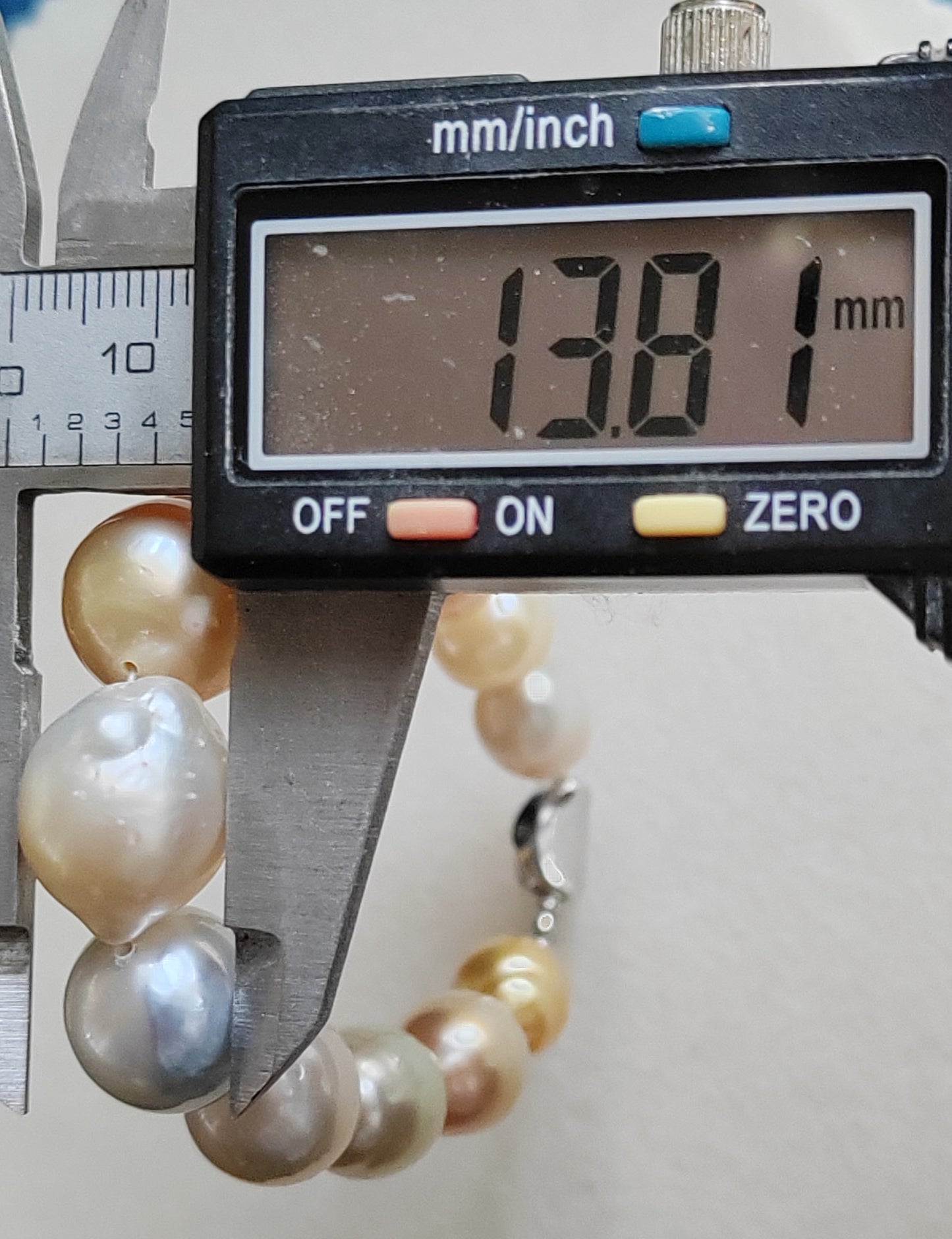 10.8-13.8mm Genuine south sea pearls classic baroque bracelet