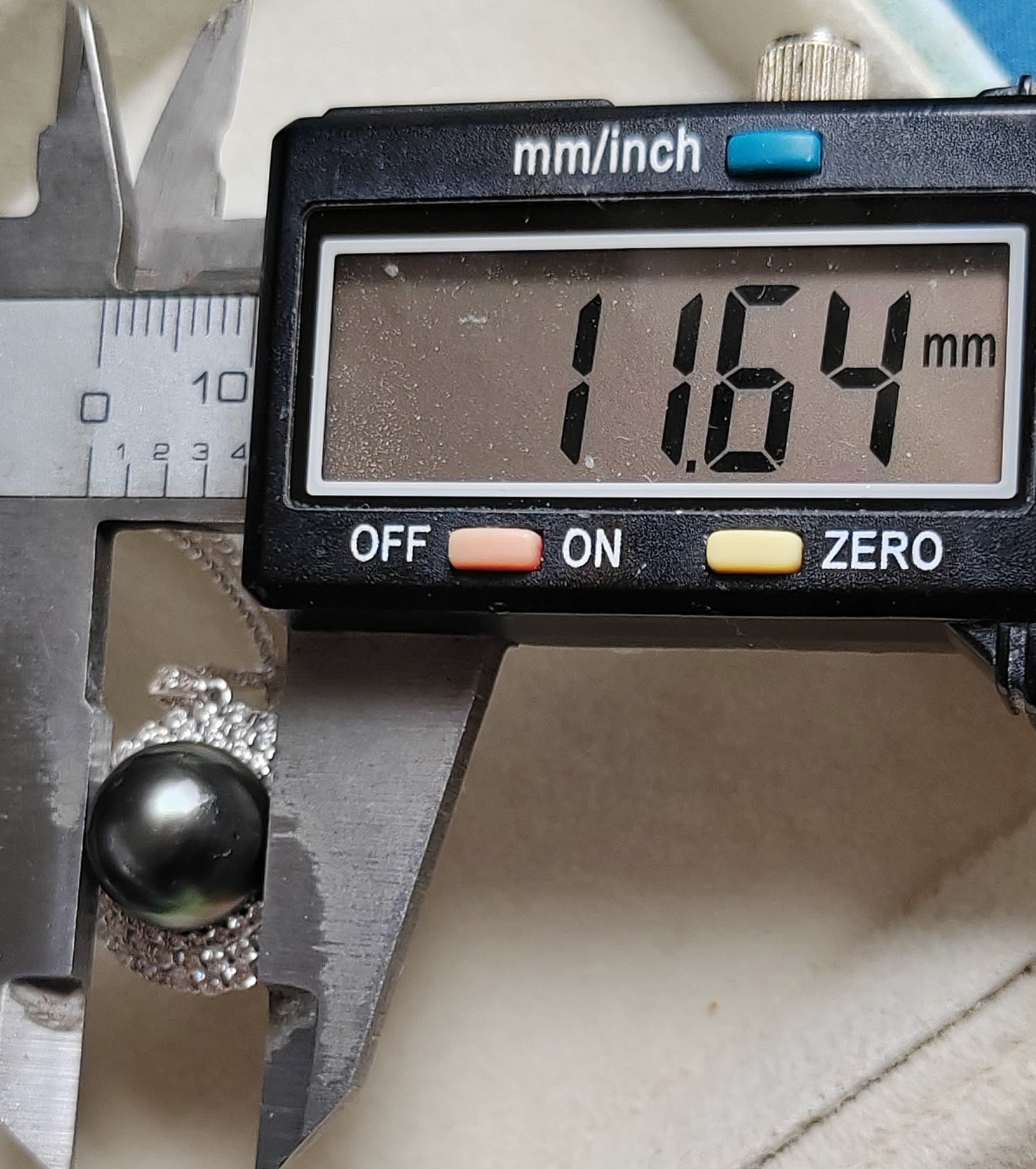 11.6mm Genuine tahitian south sea pearl luxury style necklace silver