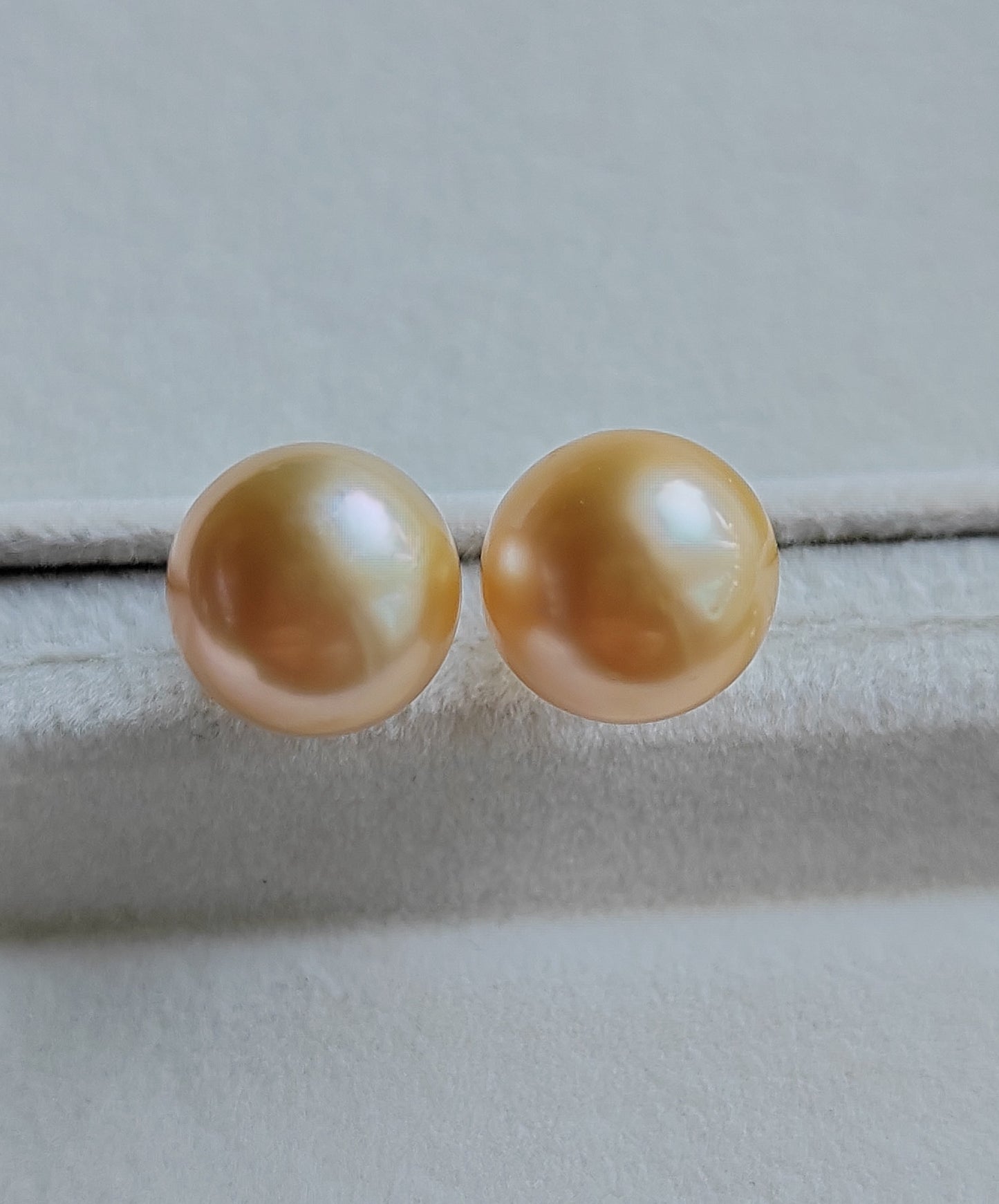 14k gold essential earrings genuine golden south sea pearls 10.5mm