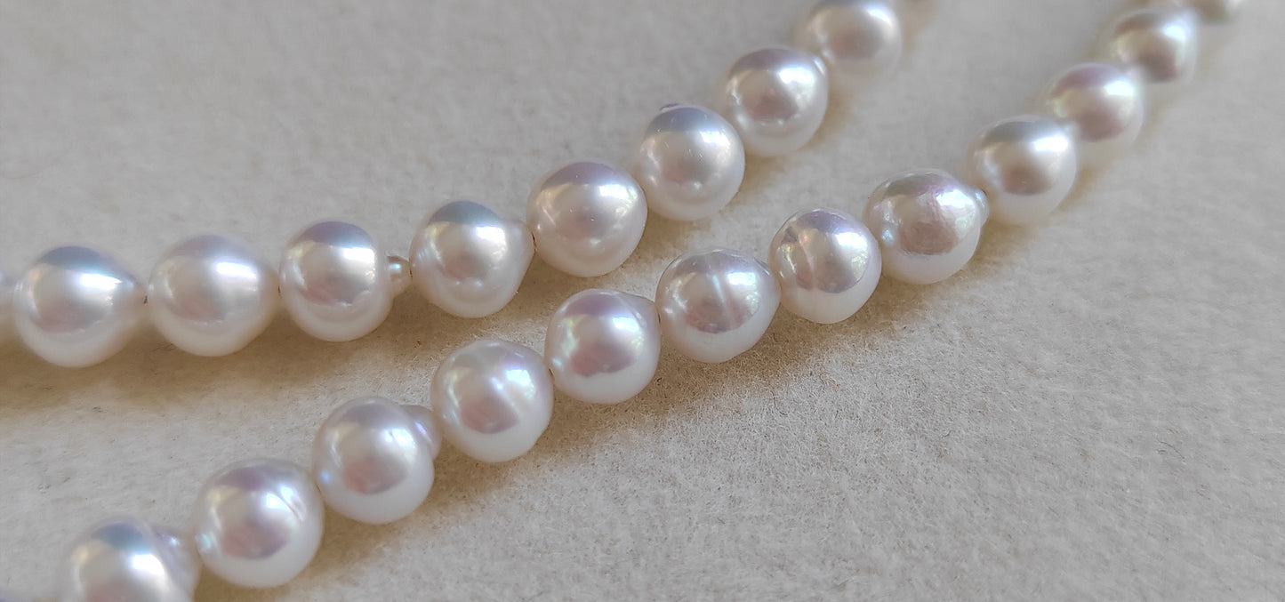 5.5-6.3mm Genuine freshwater pearls classic necklace