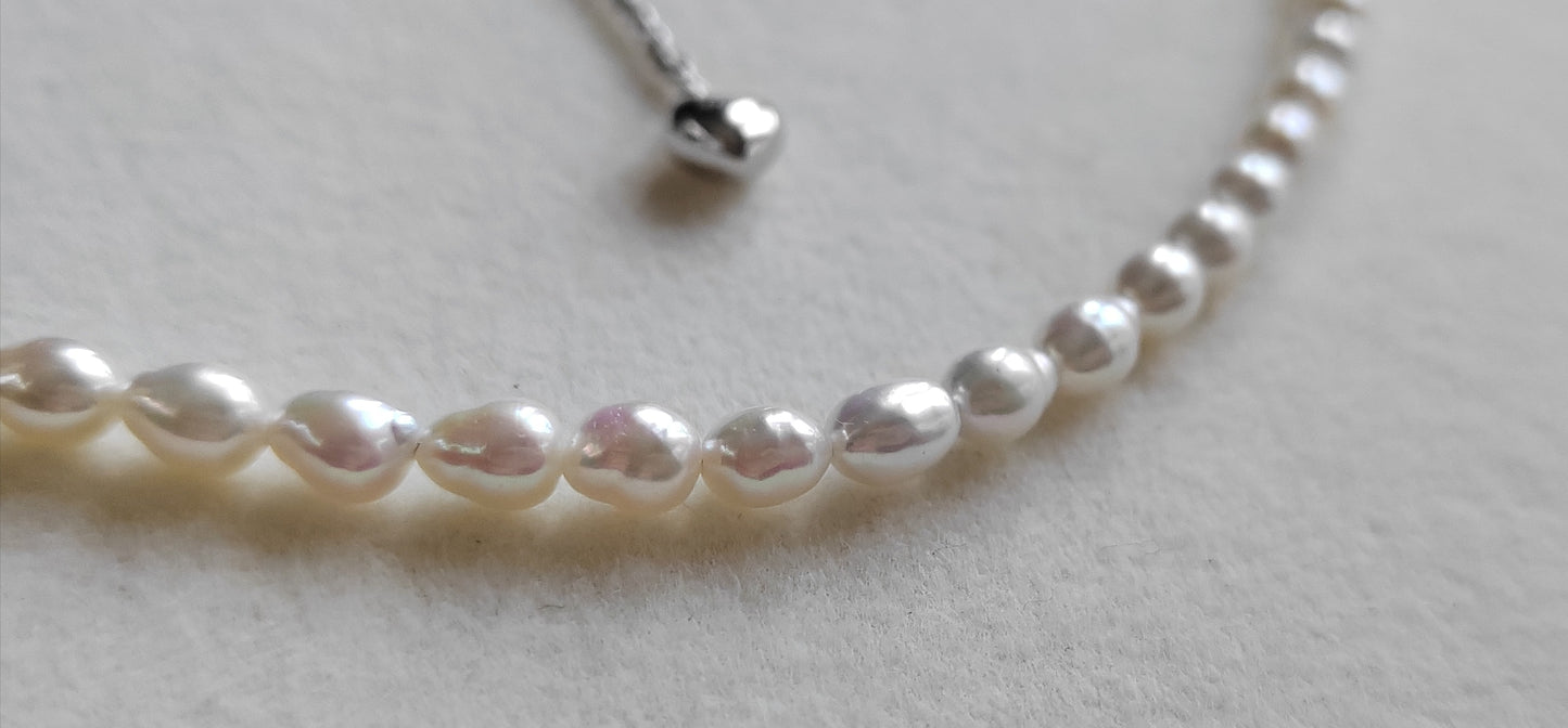 4-4.5mm Genuine freshwater keshi pearls classic necklace