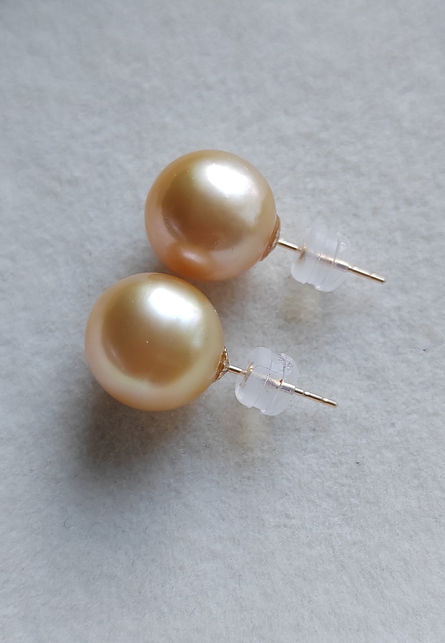 14k gold essential earrings genuine golden south sea pearls 10.5mm