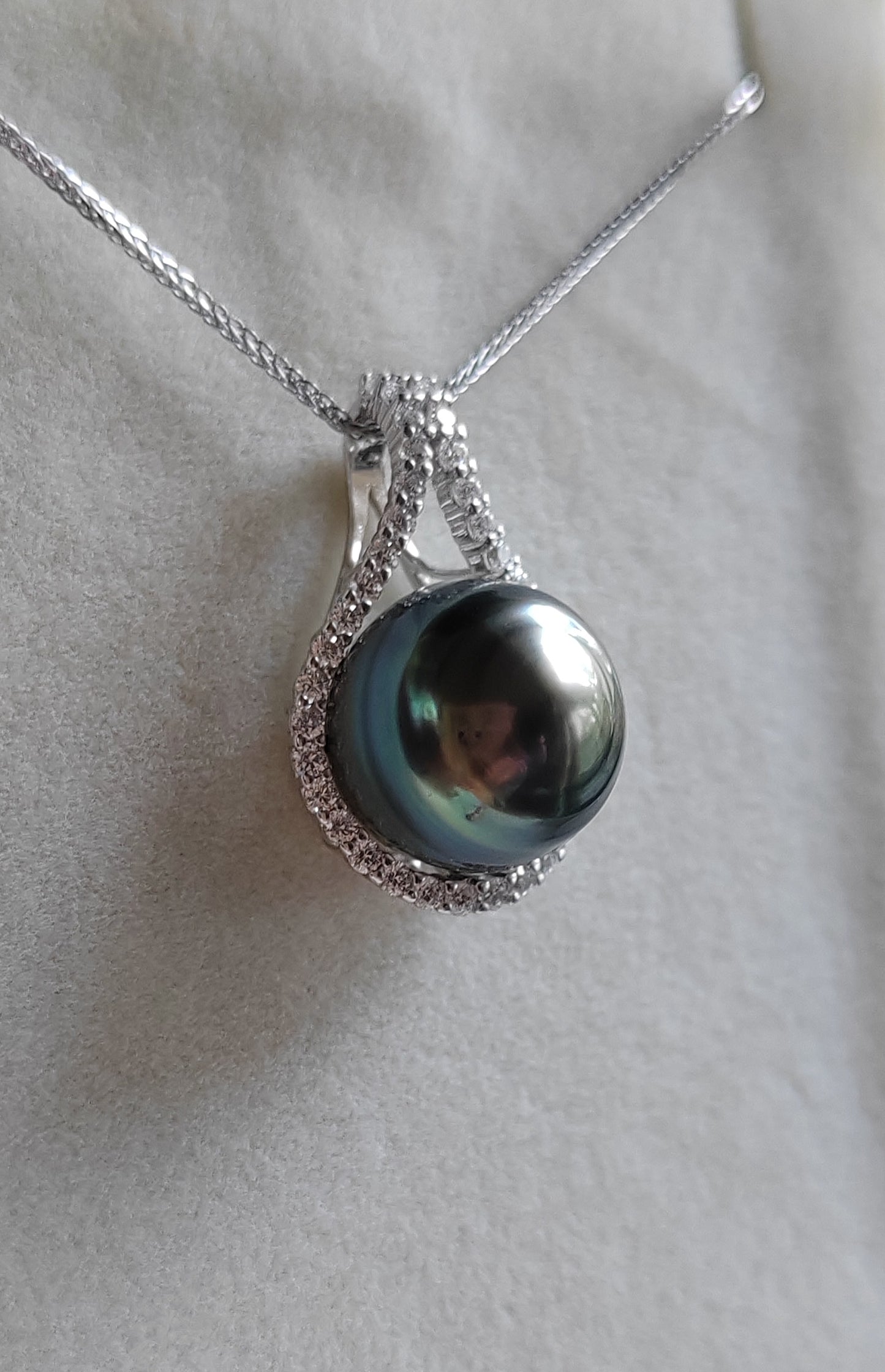 12.7mm Genuine tahitian south sea pearl elegant baroque necklace