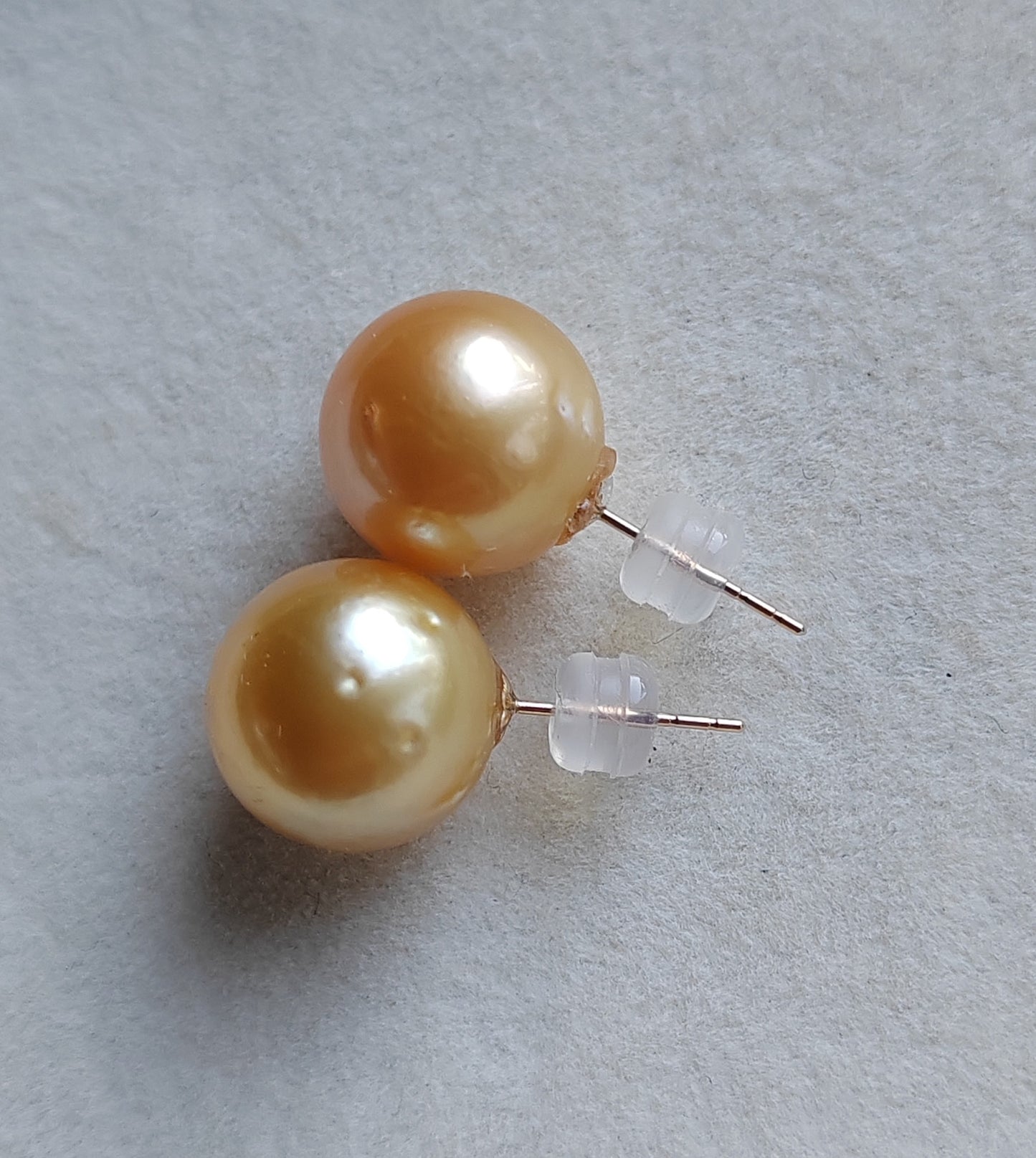 14k gold essential earrings genuine golden south sea pearls 11.5mm