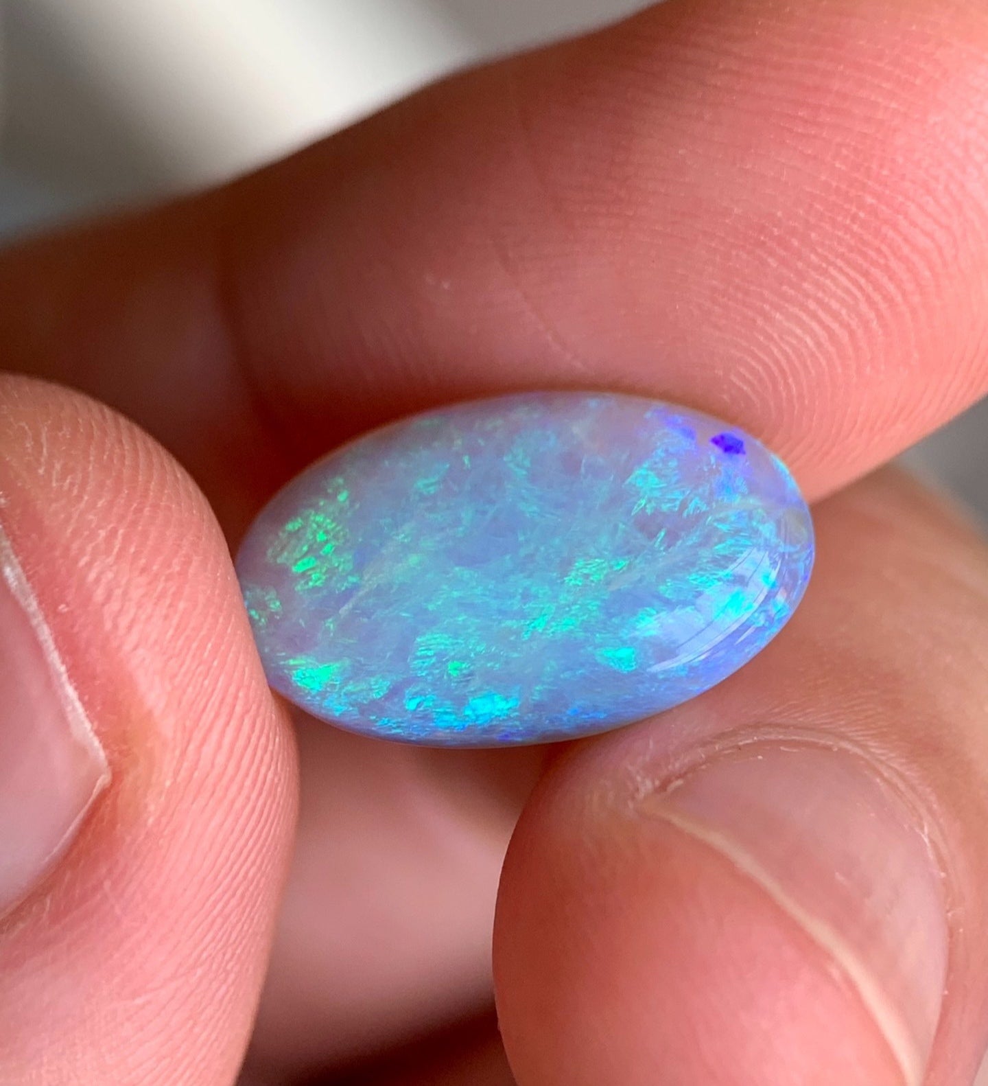 'The deep sea' 5.14ct Natural Solid Australian dark crystal opal 17x10.1x5.2mm