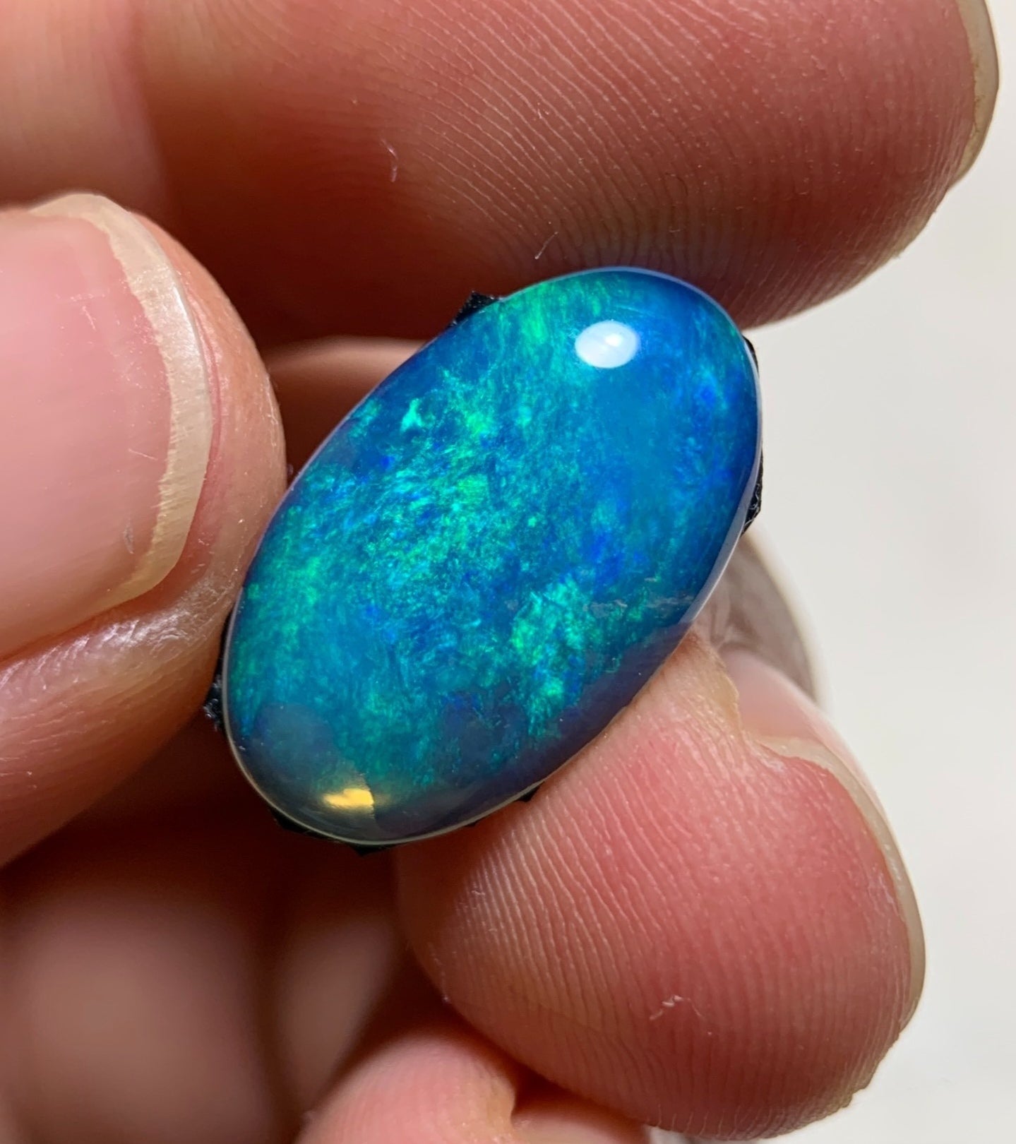 'Eau bleue' 4.52ct Natural Solid Australian Crystal opal 18x11x4mm