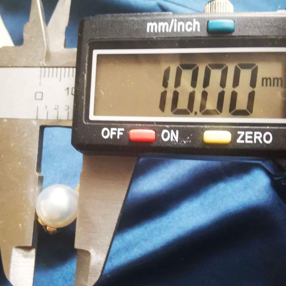 14k gold ring genuine south sea white pearl 10mm AAA size M