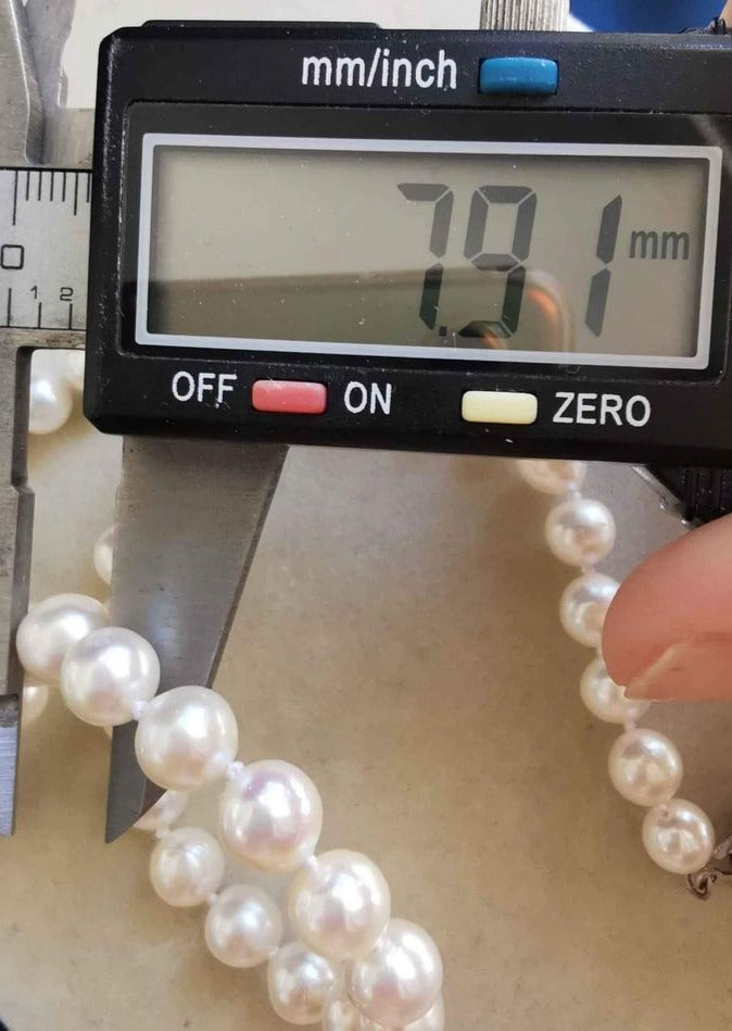 6.4-7.9mm Genuine Japanese akoya baroque pearls necklace