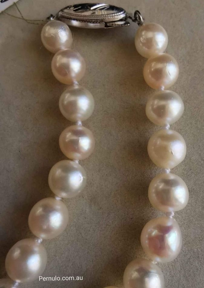 6.4-7.9mm Genuine Japanese akoya baroque pearls necklace