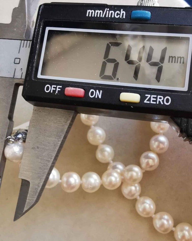 6.4-7.9mm Genuine Japanese akoya baroque pearls necklace