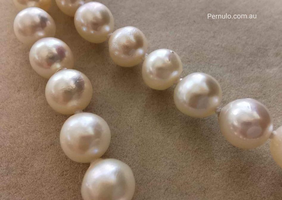 6.4-7.9mm Genuine Japanese akoya baroque pearls necklace