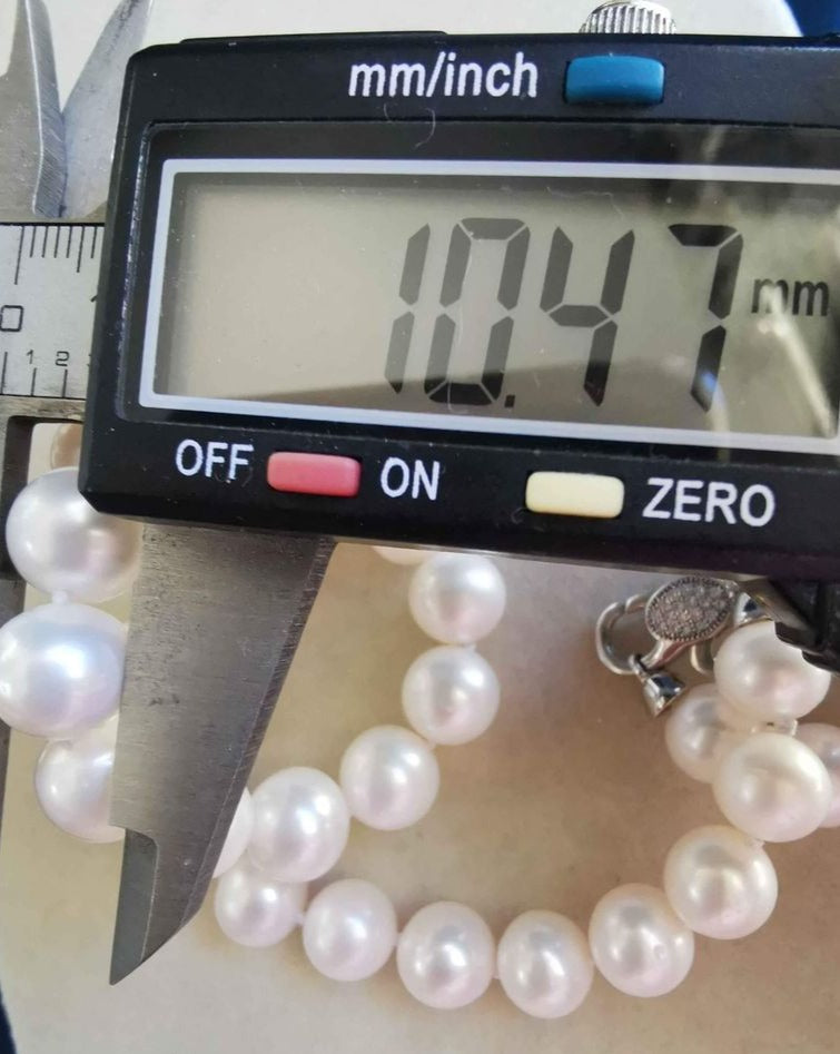 9.5-10.4mm Genuine freshwater pearls classic necklace