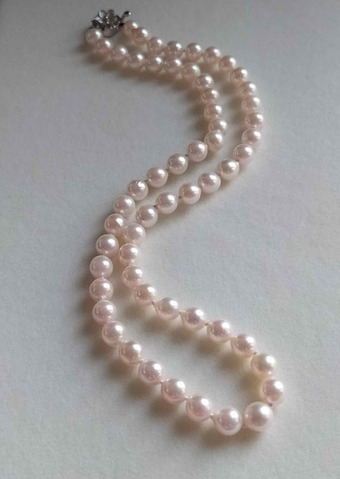6.4-7mm Genuine Japanese akoya pearls classic necklace