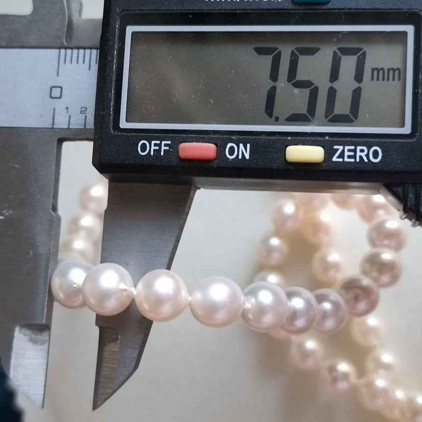 6.2-7.5mm Genuine Japanese akoya pearls classic necklace