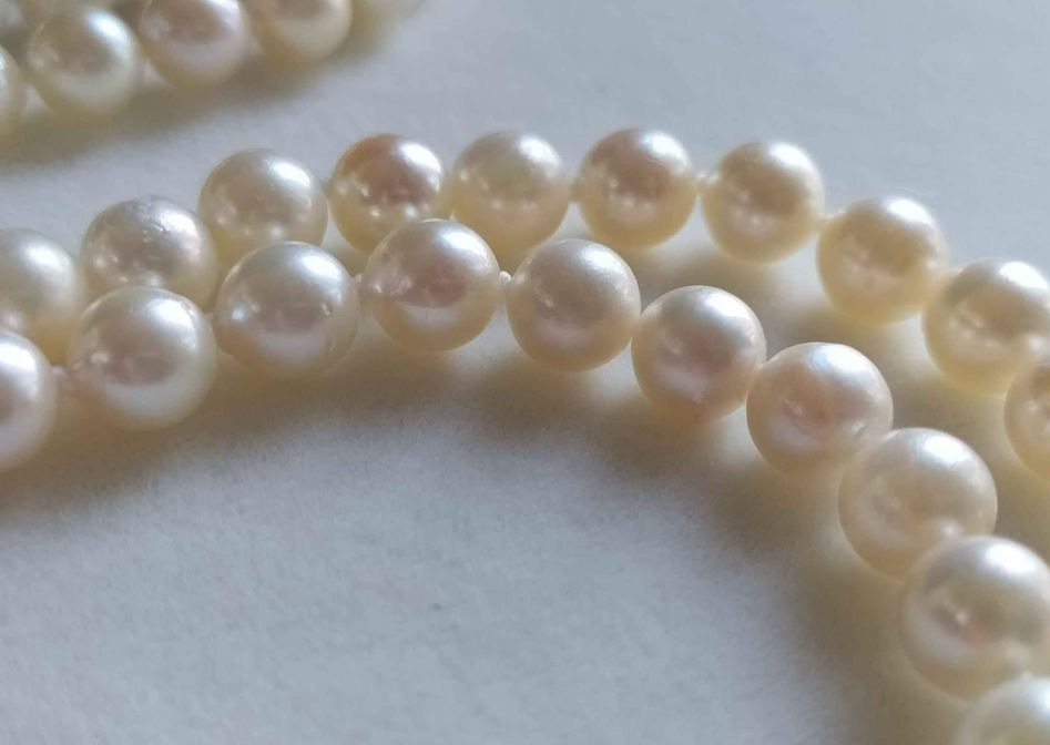 5.8-7.8mm Genuine Japanese akoya pearls matinee necklace 73.5cm
