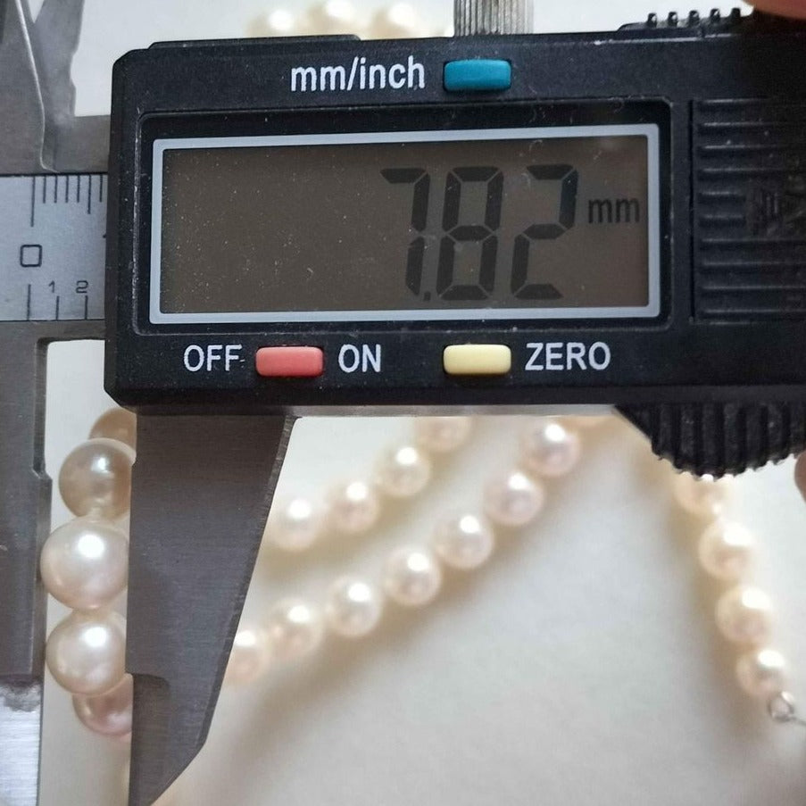5.8-7.8mm Genuine Japanese akoya pearls matinee necklace 73.5cm