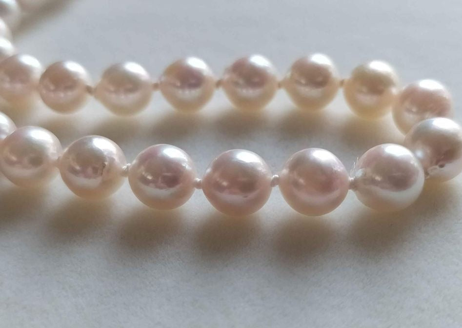 6.4-7mm Genuine Japanese akoya pearls classic necklace