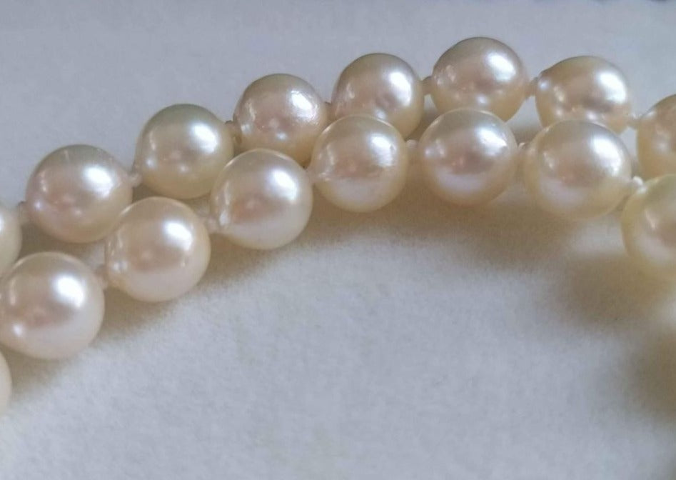 5.8-7.8mm Genuine Japanese akoya pearls matinee necklace 73.5cm