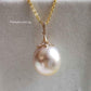 'A golden fruit' 18ct gold pendant genuine south sea pearl 13.9x16mm