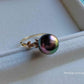'Rosée' ring 14k gold genuine tahitian south sea pearl 10.5mm size P