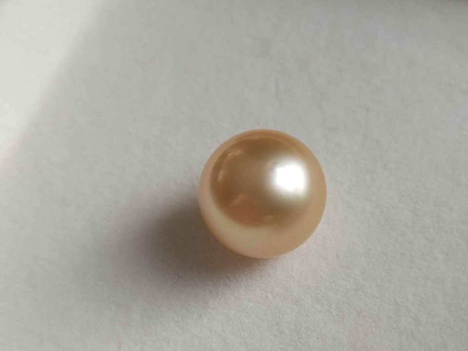 14.5mm Genuine golden south sea loose pearl AAAA certified