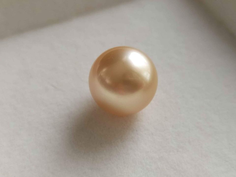 14.5mm Genuine golden south sea loose pearl AAAA certified