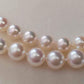 5.5-7.1mm Genuine Akoya round pearls AAA+ Classic 14k gold Matinee necklace 62cm