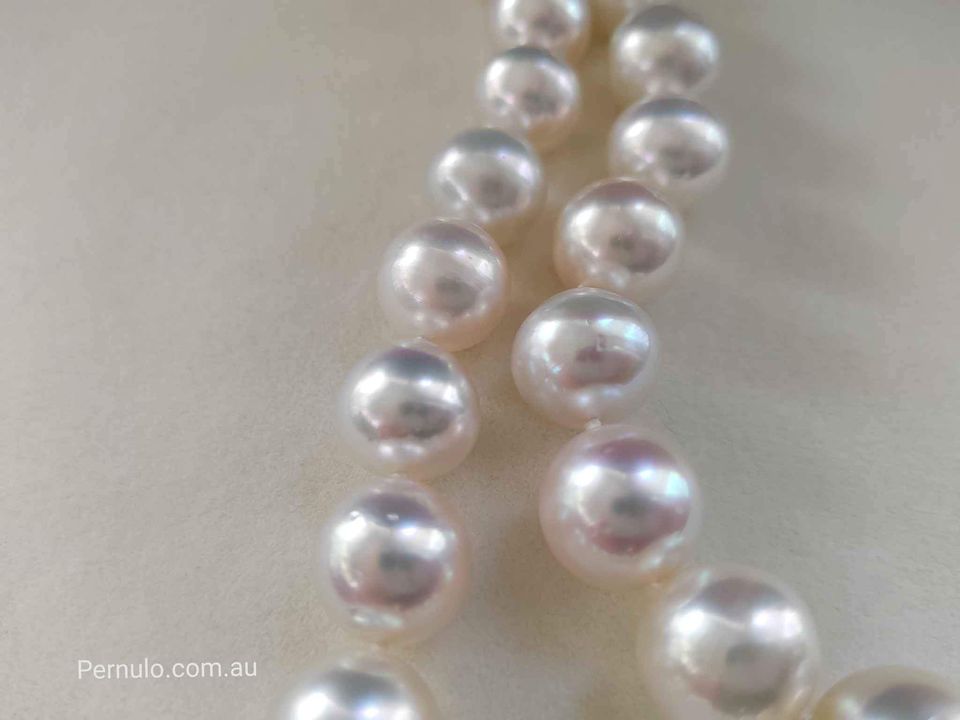 11-14mm Genuine south sea white pearls classic necklace