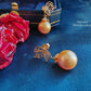 'Dream' 18k gold earrings genuine golden south sea pearls 10.1mm AAAA