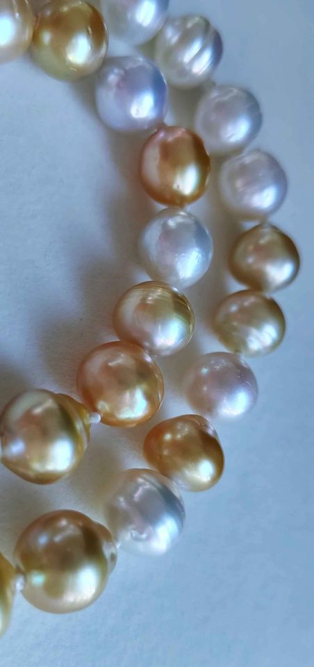 65cm 'Super Matinee' necklace genuine south sea pearls 8.7-11.5mm 14k white gold