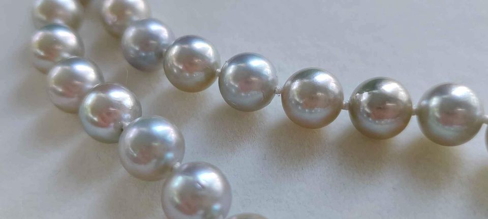 8-8.5mm Genuine Japanese akoya round pearls classic necklace