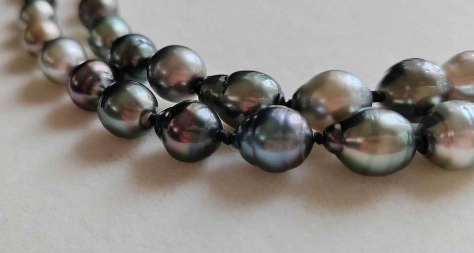 7.8-10.1mm Genuine tahitian south sea pearls classic necklace