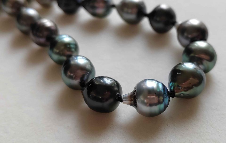 7.8-10.1mm Genuine tahitian south sea pearls classic necklace