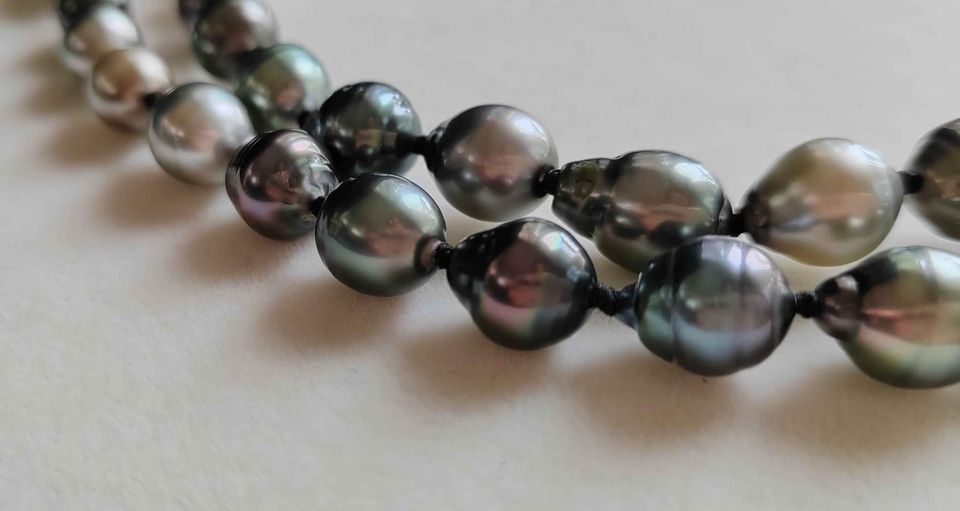 7.8-10.1mm Genuine tahitian south sea pearls classic necklace