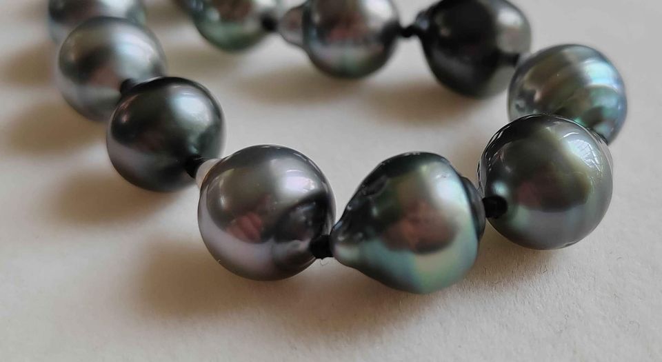 7.8-10.1mm Genuine tahitian south sea pearls classic necklace