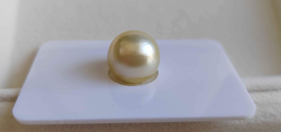 12.5mm Genuine golden south sea pearl semibaroque loose pearl