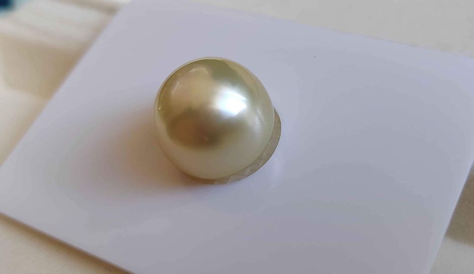 12.5mm Genuine golden south sea pearl semibaroque loose pearl