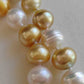 8.3-11.5mm Genuine south sea pearls classic necklace 14k white gold