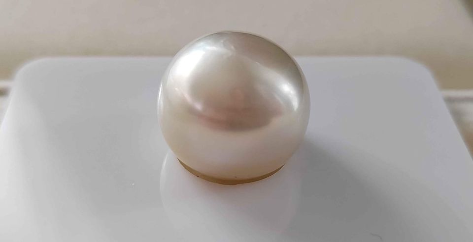 15.4mm Genuine south sea white pearl loose