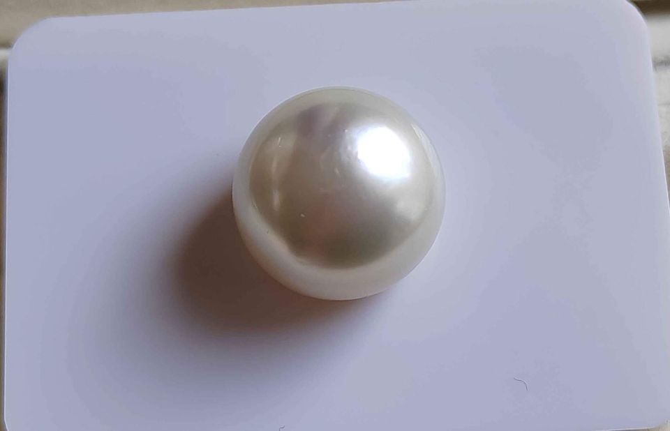 15.4mm Genuine south sea white pearl loose