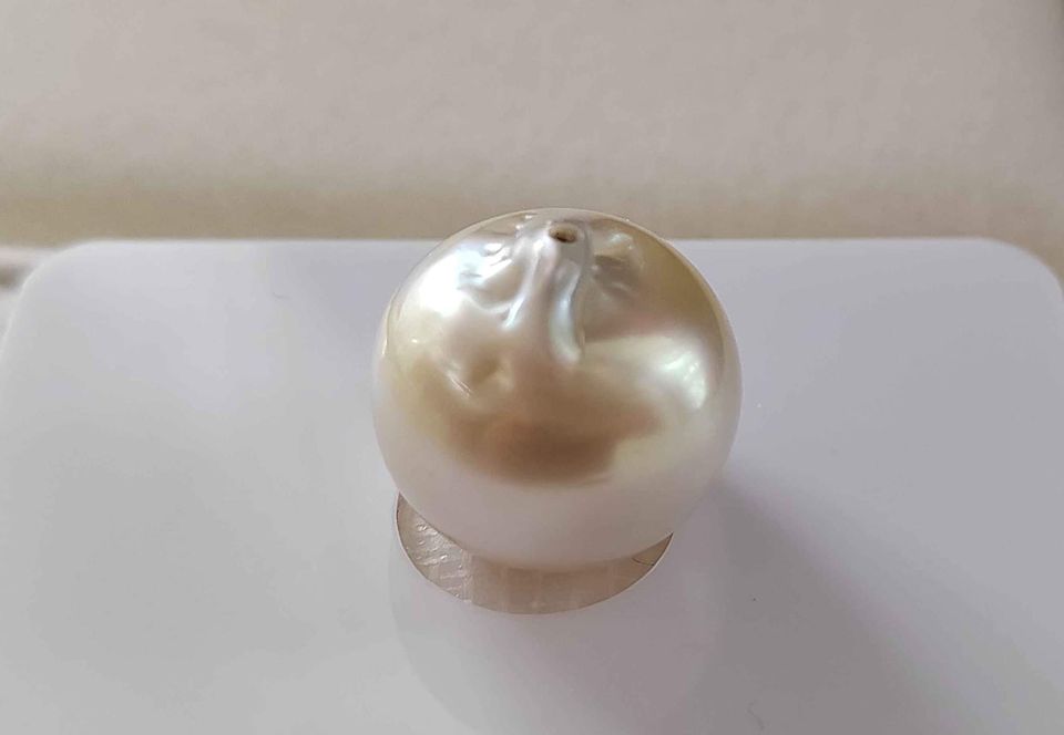 15.4mm Genuine south sea white pearl loose