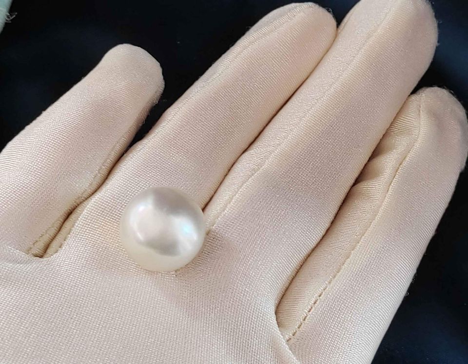 15.4mm Genuine south sea white pearl loose