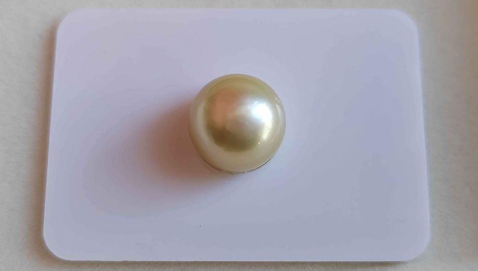 12.5mm Genuine golden south sea pearl semibaroque loose pearl