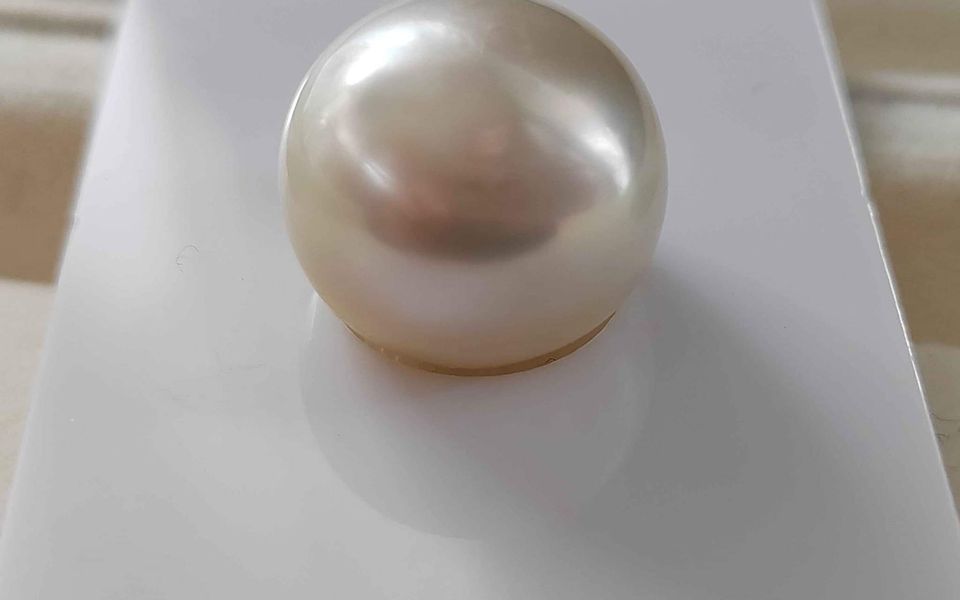 15.4mm Genuine south sea white pearl loose