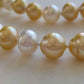 8.3-11.5mm Genuine south sea pearls classic necklace 14k white gold